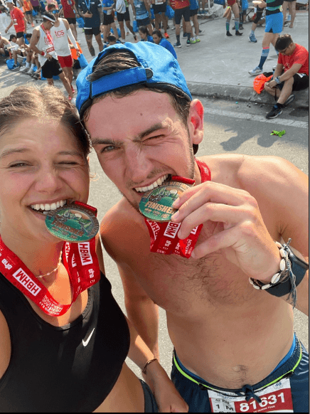 Family enjoying marathon book together